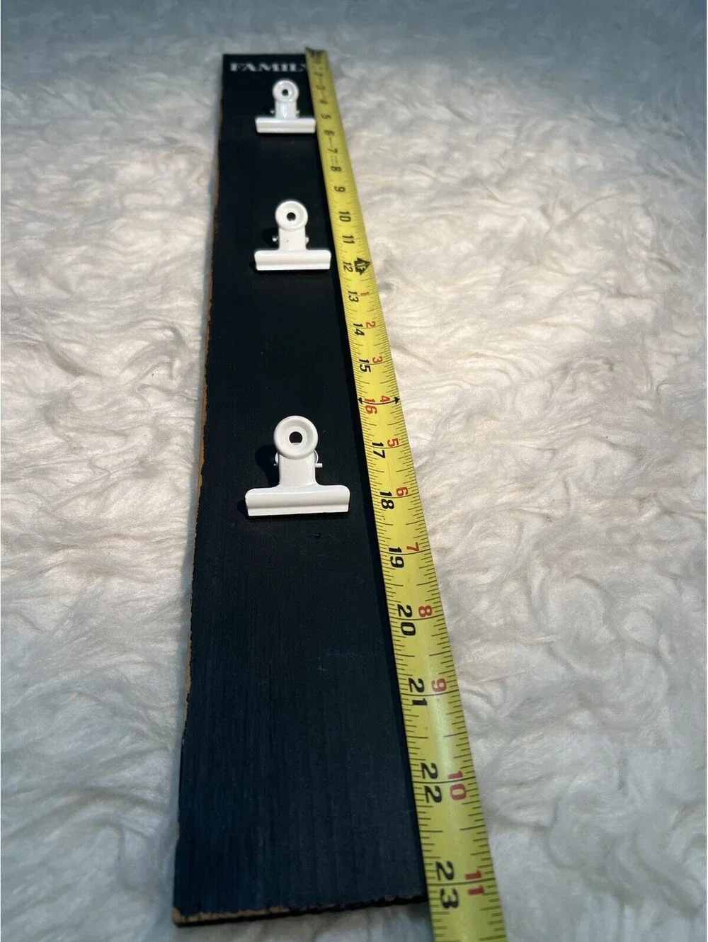 FAMILY Rustic Wood Photo Display With Clips